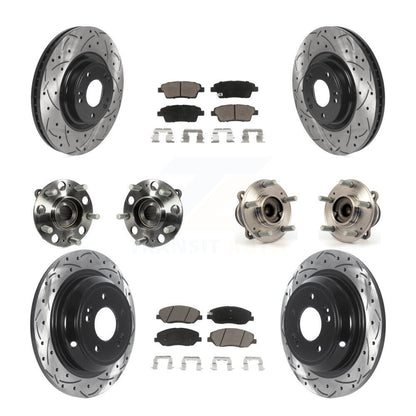 [Avant + Arrière] Kit d'ensemble roulement de roue et moyeu pour 2012 Hyundai Genesis 3.8L KBB-119900