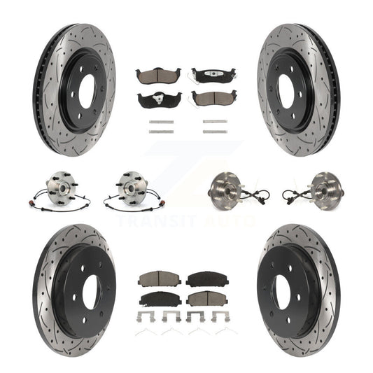 [Avant + Arrière] Kit d'ensemble roulement de roue et moyeu pour 2012 Nissan Armada 4WD From 12 11 KBB-119903