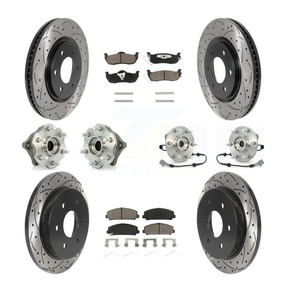 [Avant + Arrière] Kit d'ensemble roulement de roue et moyeu pour 2008 Nissan Armada AWD 4WD avec Internal ABS KBB-119904