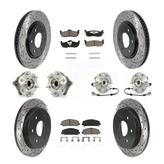 [Avant + Arrière] Kit d'ensemble roulement de roue et moyeu pour 2008 Nissan Armada AWD 4WD avec Internal ABS KBB-119904
