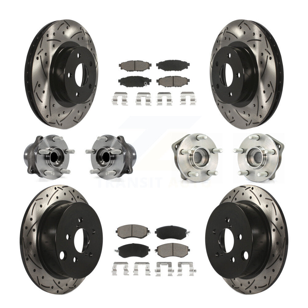 [Avant + Arrière] Kit d'ensemble roulement de roue et moyeu pour 2012-2013 Subaru Impreza Limited Base Premium KBB-119909