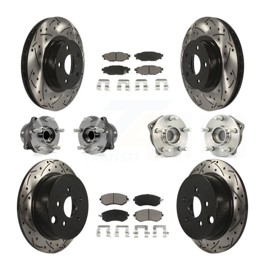 [Avant + Arrière] Kit d'ensemble roulement de roue et moyeu pour 2012-2013 Subaru Impreza Limited Base Premium KBB-119909