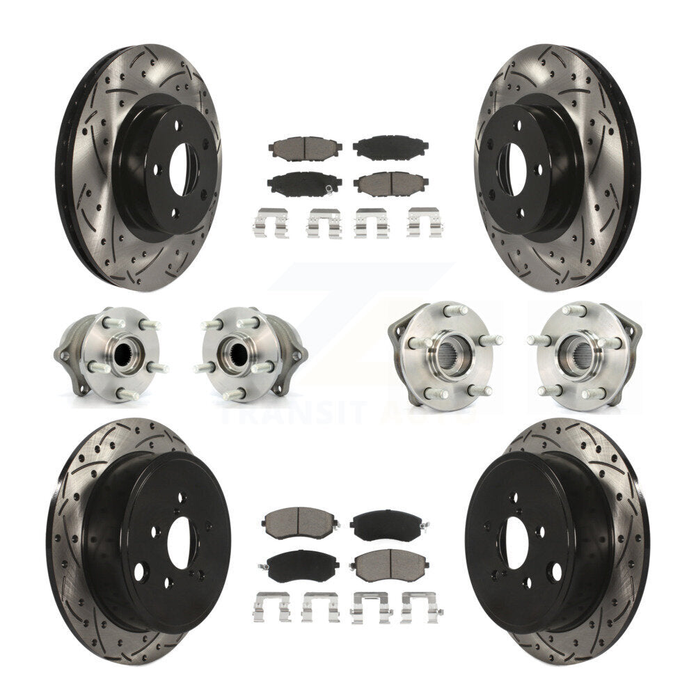 [Avant + Arrière] Kit d'ensemble roulement de roue et moyeu pour 2011 Subaru Impreza Outback Sport 2.5i Premium KBB-119924