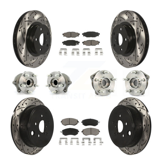 [Avant + Arrière] Kit d'ensemble roulement de roue et moyeu pour 2011 Subaru Impreza Outback Sport 2.5i Premium KBB-119924