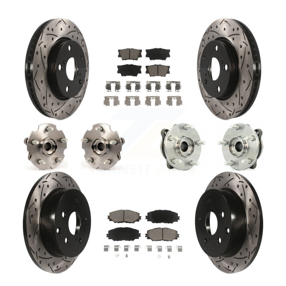 [Avant + Arrière] Kit d'ensemble roulement de roue et moyeu pour 2013-2018 Toyota RAV4 LE avec AWD KBB-119931