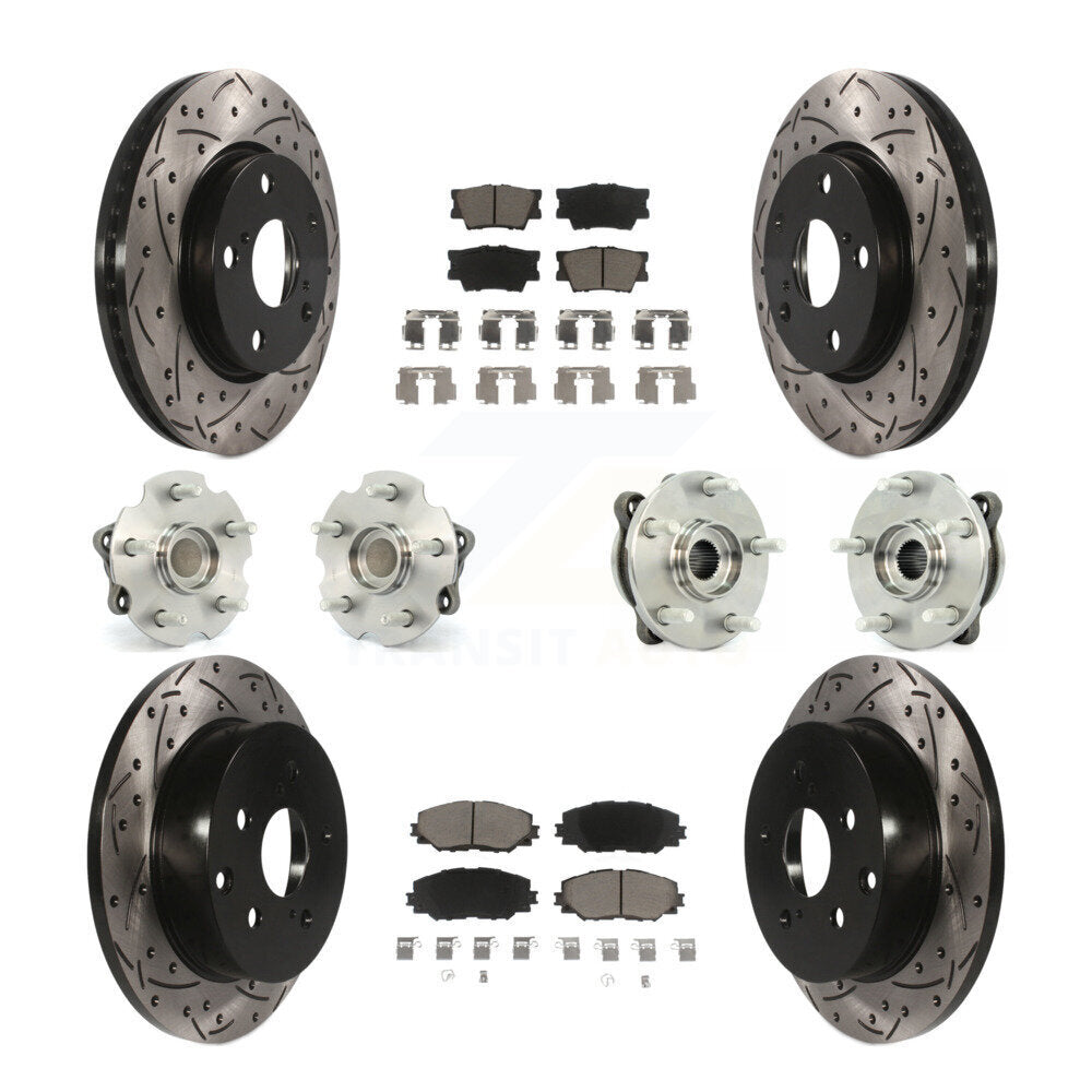 [Avant + Arrière] Kit d'ensemble roulement de roue et moyeu pour 2013-2018 Toyota RAV4 LE avec FWD KBB-119932