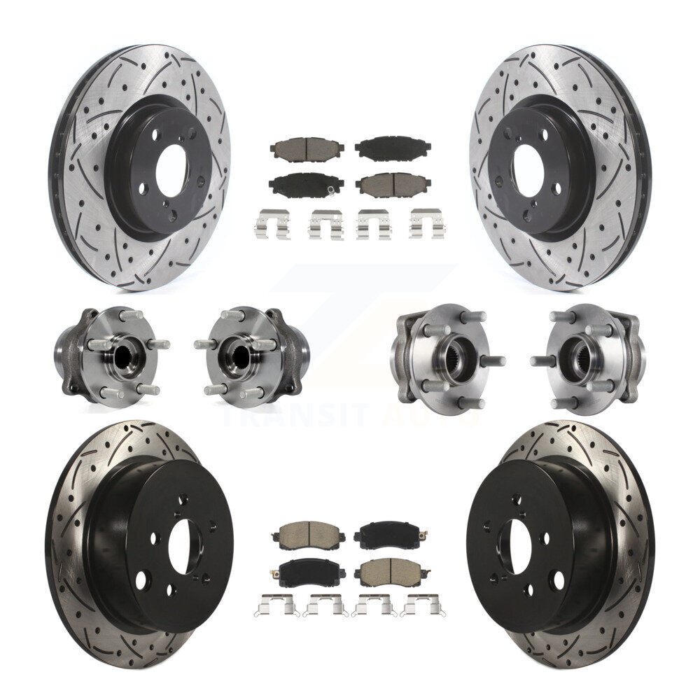 [Avant + Arrière] Kit d'ensemble roulement de roue et moyeu pour 2017-2019 Subaru Impreza avec 276mm Diameter Rotor KBB-119933