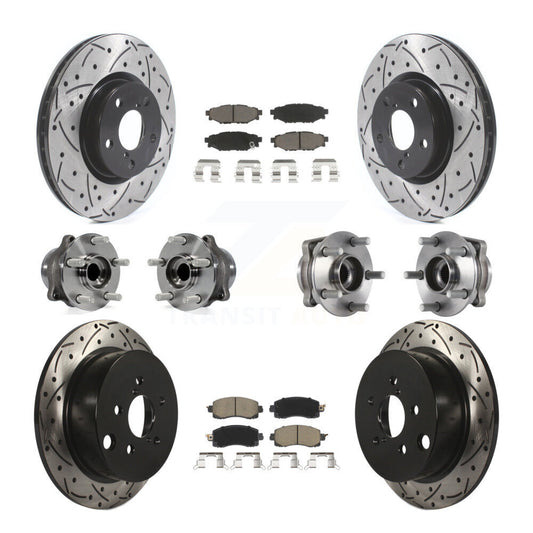 [Avant + Arrière] Kit d'ensemble roulement de roue et moyeu pour 2017-2019 Subaru Impreza avec 276mm Diameter Rotor KBB-119933