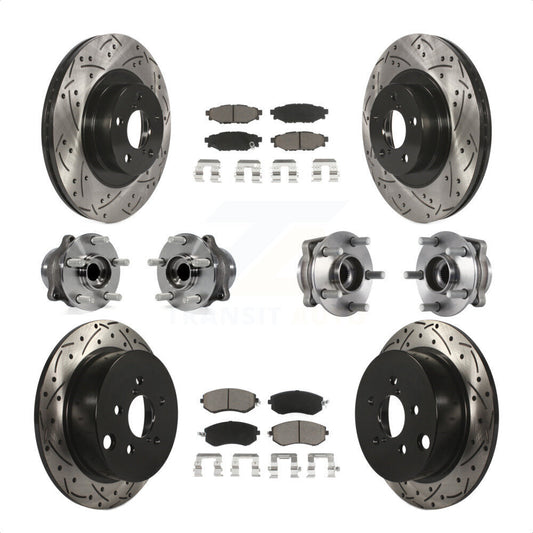 [Avant + Arrière] Kit d'ensemble roulement de roue et moyeu pour Subaru Forester Crosstrek XV avec 292mm Diameter Rotor KBB-119935 par Transit Auto