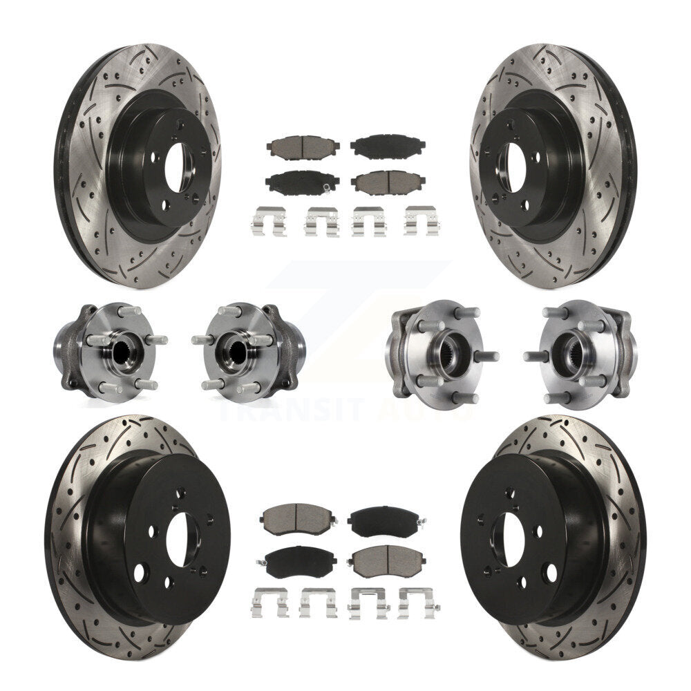 [Avant + Arrière] Kit d'ensemble roulement de roue et moyeu pour Subaru Forester Crosstrek XV avec 292mm Diameter Rotor KBB-119935