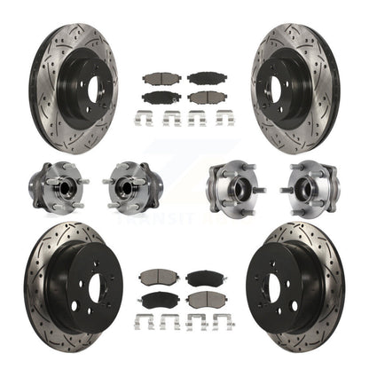 [Avant + Arrière] Kit d'ensemble roulement de roue et moyeu pour Subaru Forester Crosstrek XV avec 292mm Diameter Rotor KBB-119935