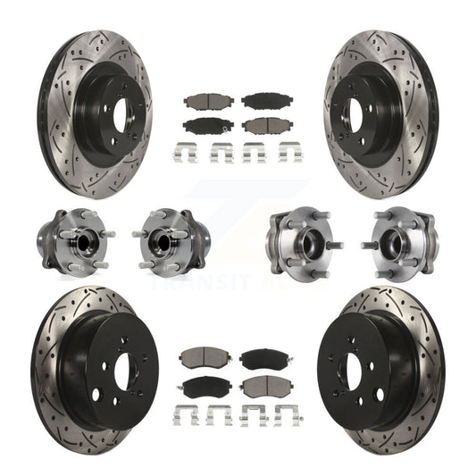 [Avant + Arrière] Kit d'ensemble roulement de roue et moyeu pour Subaru Forester Crosstrek XV avec 292mm Diameter Rotor KBB-119935