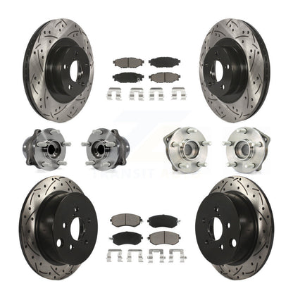 [Avant + Arrière] Kit d'ensemble roulement de roue et moyeu pour 2013 Subaru XV Crosstrek avec 292mm Diameter Rotor KBB-119939