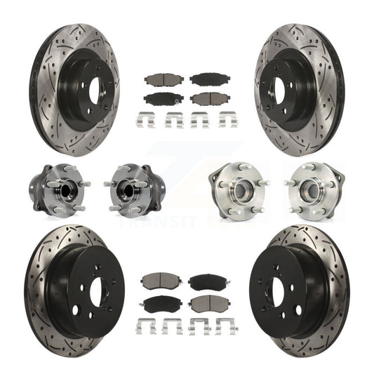 [Avant + Arrière] Kit d'ensemble roulement de roue et moyeu pour 2013 Subaru XV Crosstrek avec 292mm Diameter Rotor KBB-119939