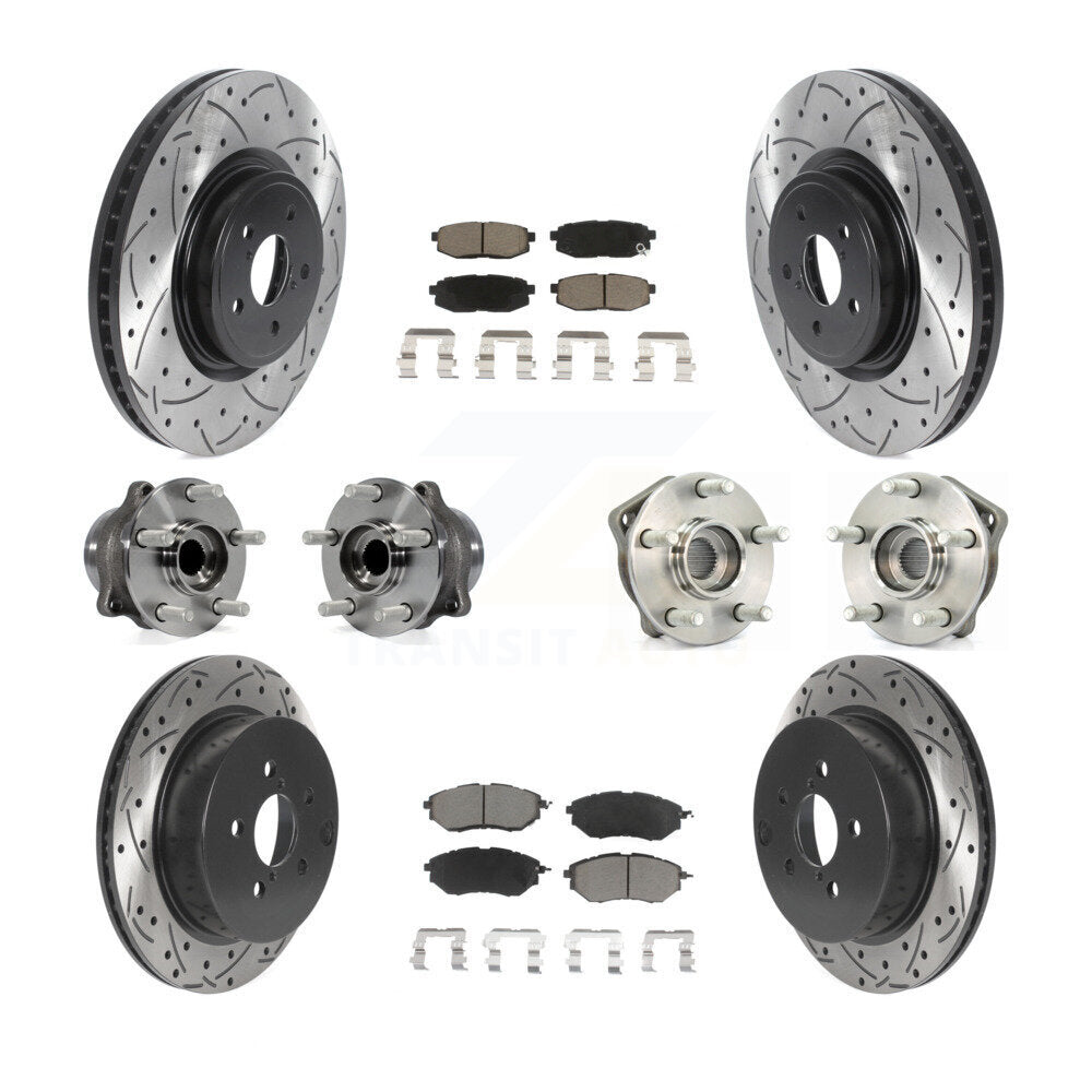 [Avant + Arrière] Kit d'ensemble roulement de roue et moyeu pour 2014 Subaru Forester 2.0L To 01 14 KBB-119940
