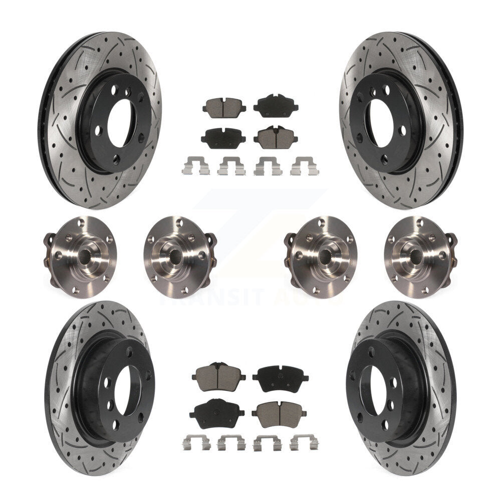 [Avant + Arrière] Kit d'ensemble roulement de roue et moyeu pour 2011 Mini Cooper Countryman AWD avec 294mm Diameter Rotor KBB-119947
