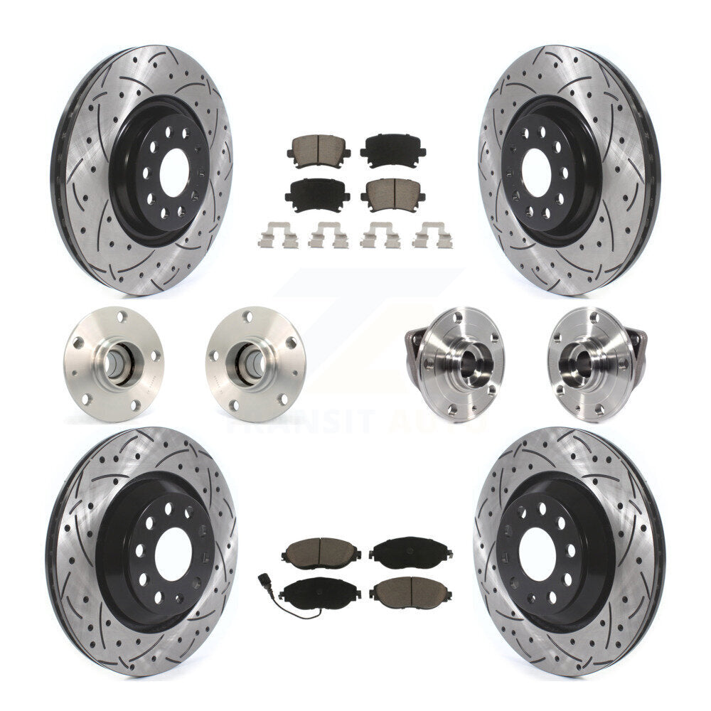 [Avant + Arrière] Kit d'ensemble roulement de roue et moyeu pour Volkswagen GTI KBB-119953