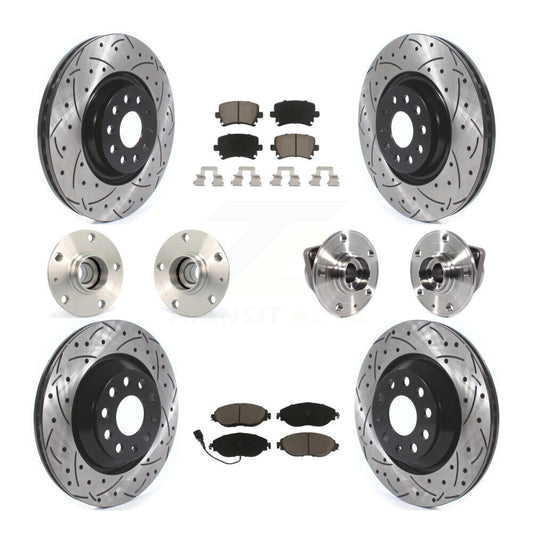 [Avant + Arrière] Kit d'ensemble roulement de roue et moyeu pour Volkswagen GTI KBB-119953