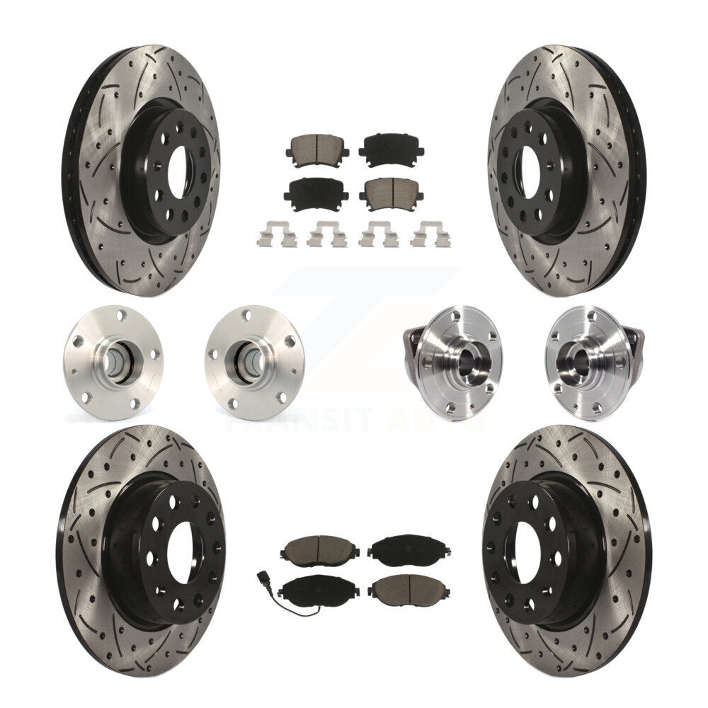 [Avant + Arrière] Kit d'ensemble roulement de roue et moyeu pour 2015 Volkswagen GTI avec Performance Package KBB-119956