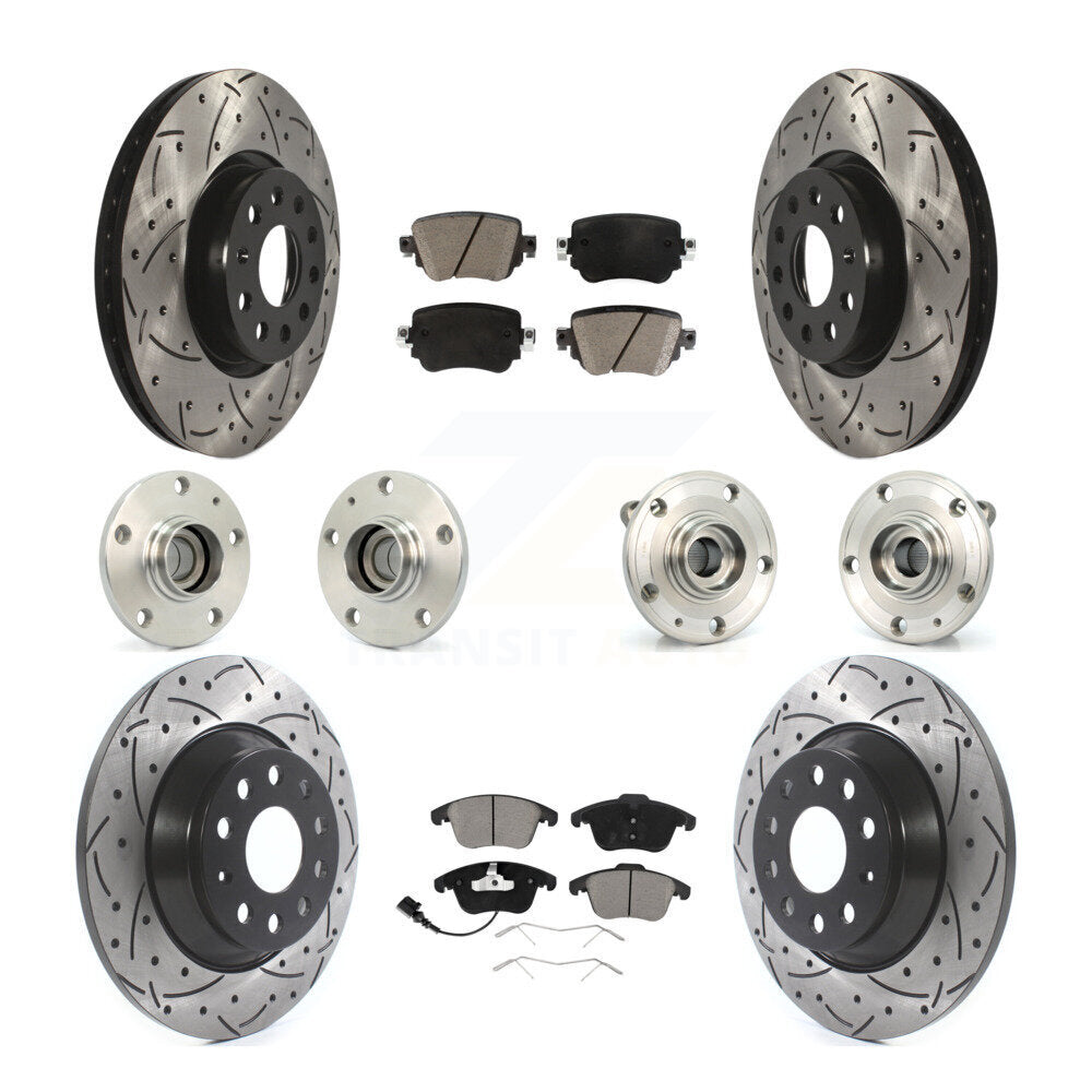 [Avant + Arrière] Kit d'ensemble roulement de roue et moyeu pour 2016-2018 Audi Q3 KBB-119957