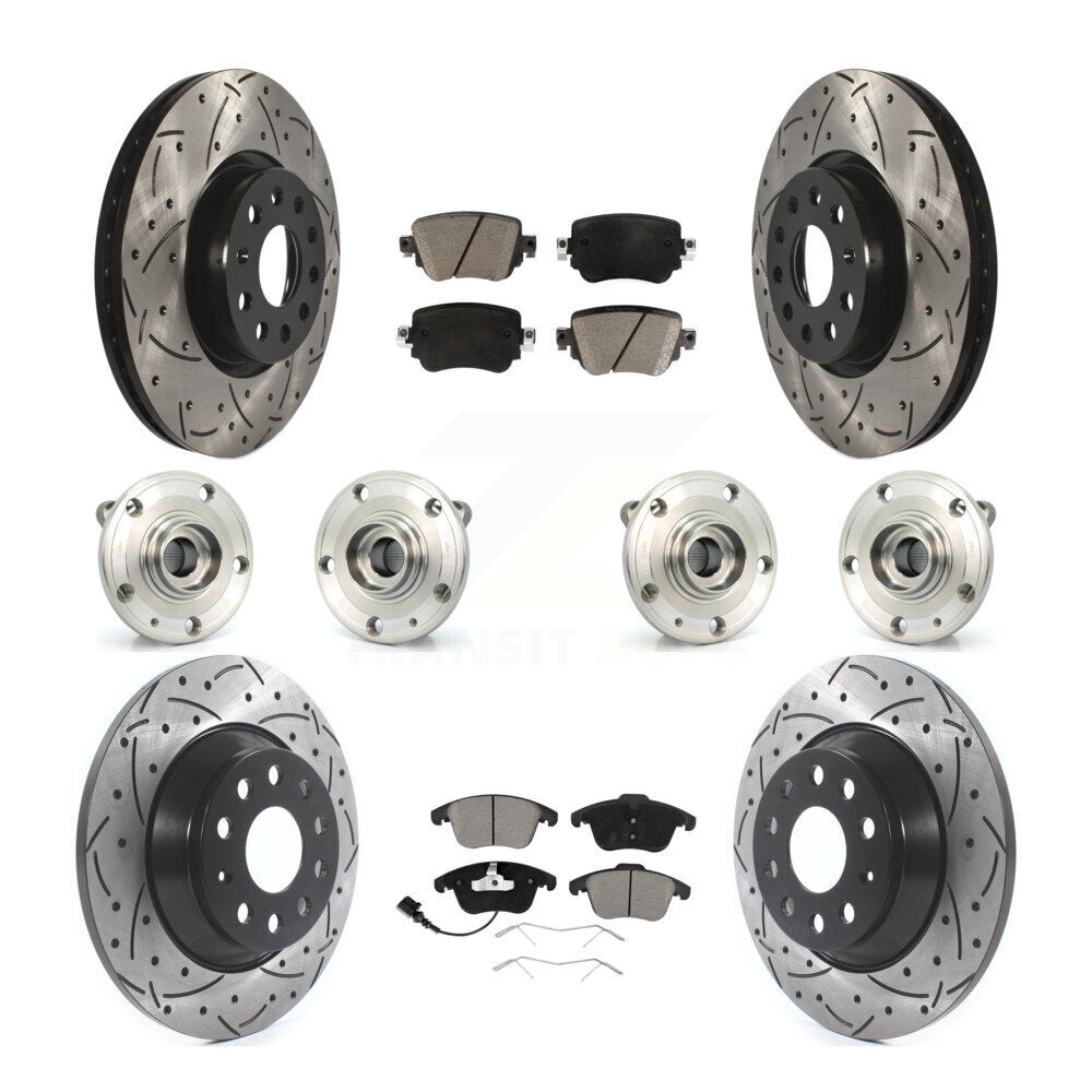 [Avant + Arrière] Kit d'ensemble roulement de roue et moyeu pour Audi Q3 Quattro KBB-119959