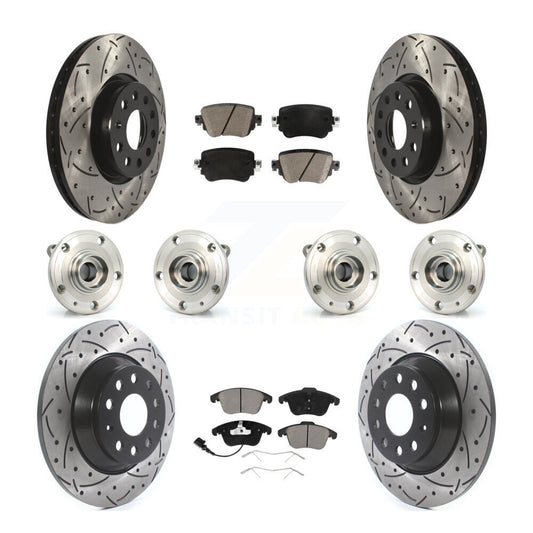 [Avant + Arrière] Kit d'ensemble roulement de roue et moyeu pour Audi Q3 Quattro KBB-119959