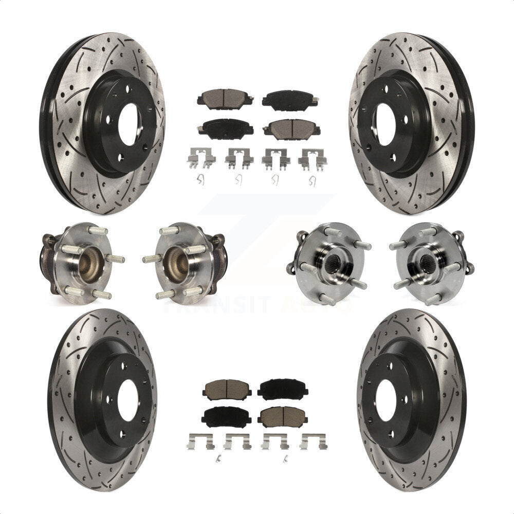 [Avant + Arrière] Kit d'ensemble roulement de roue et moyeu pour 2015 Mazda CX-5 FWD avec Electric Parking KBB-119962 par Transit Auto