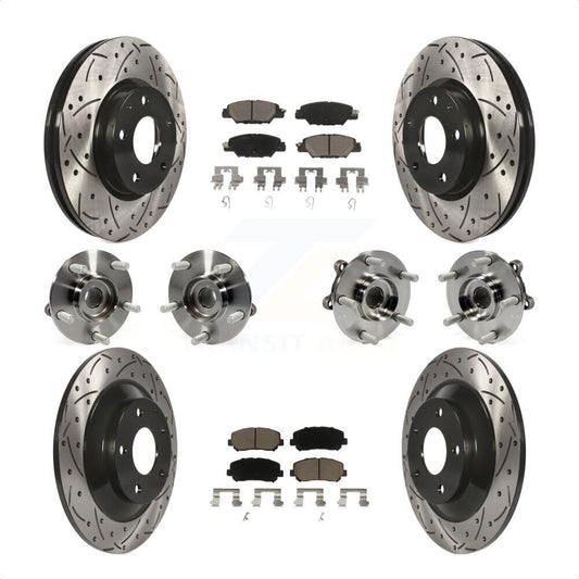 [Avant + Arrière] Kit d'ensemble roulement de roue et moyeu pour 2015 Mazda CX-5 AWD avec Electric Parking KBB-119963 par Transit Auto