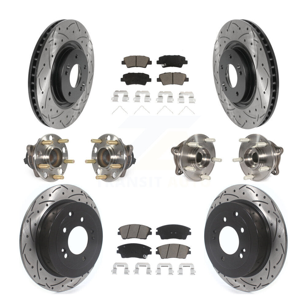 [Avant + Arrière] Kit d'ensemble roulement de roue et moyeu pour 2017-2021 Kia Sportage FWD avec Turbocharged avec Manual Parking KBB-119964