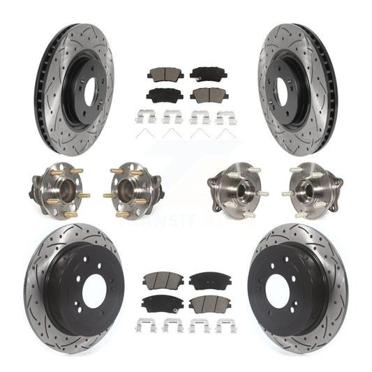 [Avant + Arrière] Kit d'ensemble roulement de roue et moyeu pour 2017-2021 Kia Sportage FWD avec Turbocharged avec Manual Parking KBB-119964