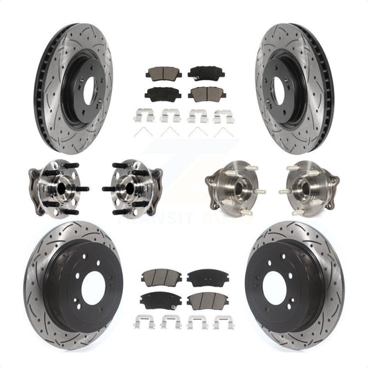 [Avant + Arrière] Kit d'ensemble roulement de roue et moyeu pour 2017-2021 Kia Sportage AWD avec Turbocharged avec Manual Parking KBB-119966 par Transit Auto