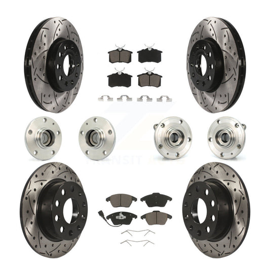 [Avant + Arrière] Kit d'ensemble roulement de roue et moyeu pour Volkswagen Jetta Beetle KBB-119968