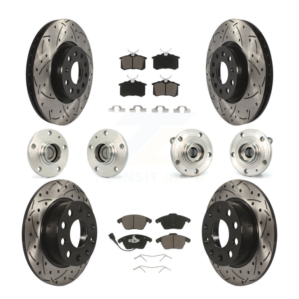 [Avant + Arrière] Kit d'ensemble roulement de roue et moyeu pour Volkswagen Jetta Beetle KBB-119969