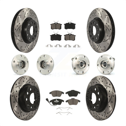 [Avant + Arrière] Kit d'ensemble roulement de roue et moyeu pour 2014 Volkswagen Beetle R-Line GSR avec 2.0L avec 272mm Diameter Rotor KBB-119970 par Transit Auto