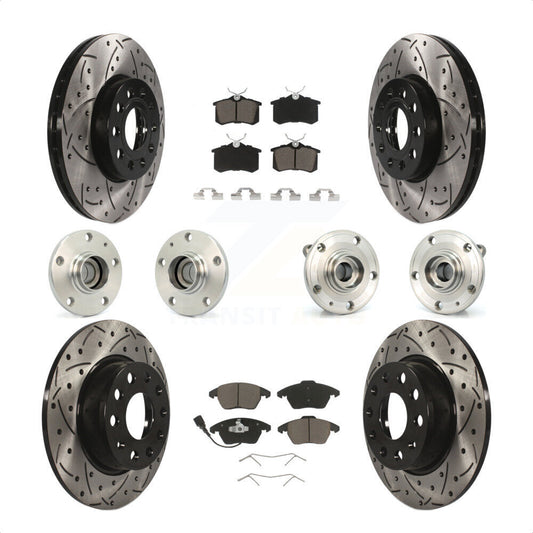 [Avant + Arrière] Kit d'ensemble roulement de roue et moyeu pour 2014 Volkswagen Beetle Sportline avec 2.0L avec 272mm Diameter Rotor KBB-119971 par Transit Auto
