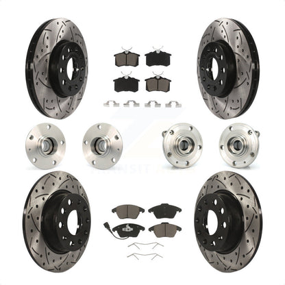 [Avant + Arrière] Kit d'ensemble roulement de roue et moyeu pour 2014 Volkswagen Beetle Base Highline Comfortline avec 2.5L avec 272mm Diameter Rotor KBB-119972 par Transit Auto