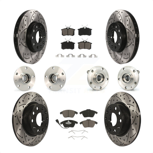 [Avant + Arrière] Kit d'ensemble roulement de roue et moyeu pour 2014 Volkswagen Beetle Base Highline Comfortline avec 2.5L avec 272mm Diameter Rotor KBB-119972 par Transit Auto