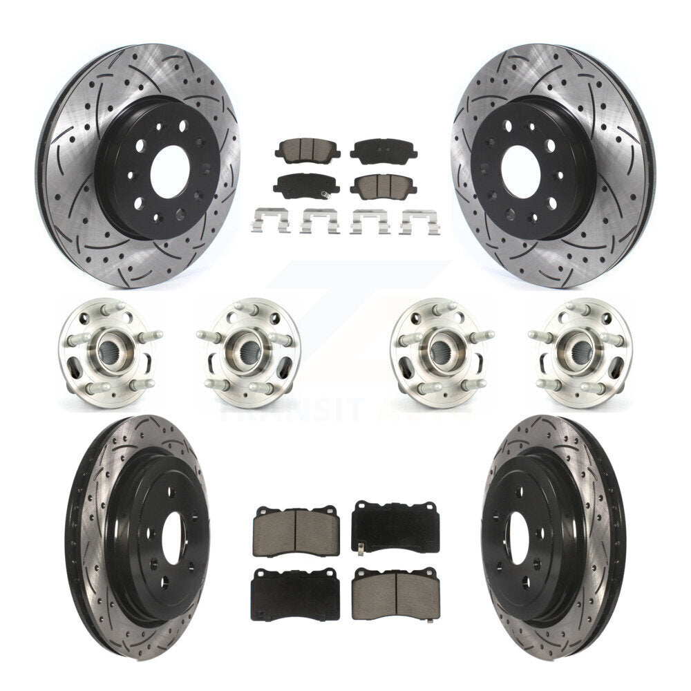 [Avant + Arrière] Kit d'ensemble roulement de roue et moyeu pour Cadillac CTS avec 17" Factory Wheels KBB-119974