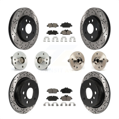 [Avant + Arrière] Kit d'ensemble roulement de roue et moyeu pour 2015 Mini Cooper Convertible avec 2.0L 1.5L avec 280mm Diameter Rotor KBB-119992 par Transit Auto