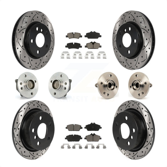 [Avant + Arrière] Kit d'ensemble roulement de roue et moyeu pour 2015 Mini Cooper Convertible avec 2.0L 1.5L avec 280mm Diameter Rotor KBB-119992 par Transit Auto