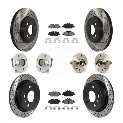 [Avant + Arrière] Kit d'ensemble roulement de roue et moyeu pour 2015 Mini Cooper Convertible avec 2.0L 1.5L avec 280mm Diameter Rotor KBB-119993 par Transit Auto