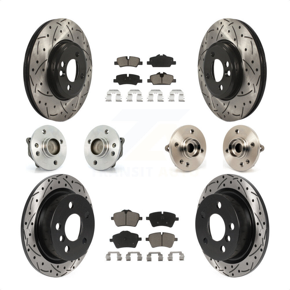 [Avant + Arrière] Kit d'ensemble roulement de roue et moyeu pour 2015 Mini Cooper Convertible avec 2.0L 1.5L avec 294mm Diameter Rotor KBB-119994 par Transit Auto