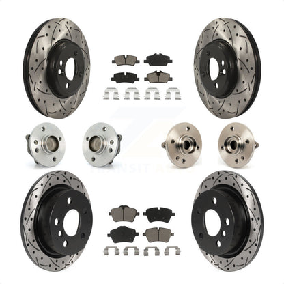 [Avant + Arrière] Kit d'ensemble roulement de roue et moyeu pour 2015 Mini Cooper Convertible avec 2.0L 1.5L avec 294mm Diameter Rotor KBB-119994 par Transit Auto