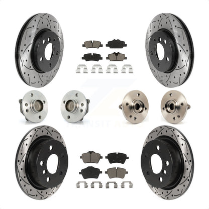 [Avant + Arrière] Kit d'ensemble roulement de roue et moyeu pour 2015 Mini Cooper Convertible avec 2.0L 1.5L avec 294mm Diameter Rotor KBB-119995 par Transit Auto