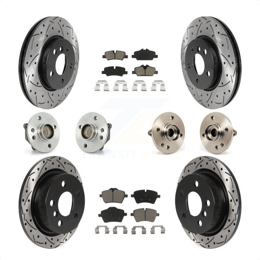 [Avant + Arrière] Kit d'ensemble roulement de roue et moyeu pour 2015 Mini Cooper Convertible avec 2.0L 1.5L avec 294mm Diameter Rotor KBB-119995 par Transit Auto