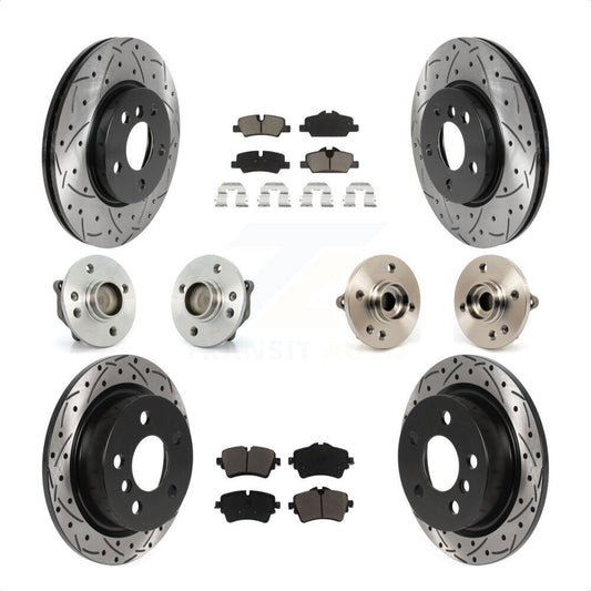 [Avant + Arrière] Kit d'ensemble roulement de roue et moyeu pour 2015 Mini Cooper Convertible avec 2.0L 1.5L avec 294mm Diameter Rotor KBB-119996 par Transit Auto
