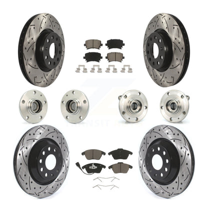 [Avant + Arrière] Kit d'ensemble roulement de roue et moyeu pour 2009-2010 Volkswagen Passat CC FWD avec 312mm Diameter Rotor KBB-119999