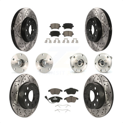 [Avant + Arrière] Kit d'ensemble roulement de roue et moyeu pour 2006-2009 Volkswagen Rabbit 4 Bolt Mounting Flange KBB-120000 par Transit Auto