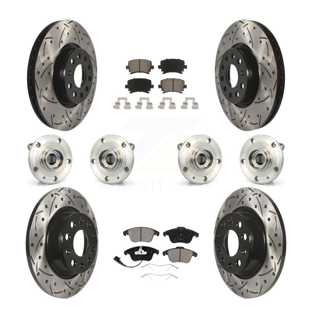 [Avant + Arrière] Kit d'ensemble roulement de roue et moyeu pour Volkswagen Tiguan Audi Q3 Quattro KBB-120002