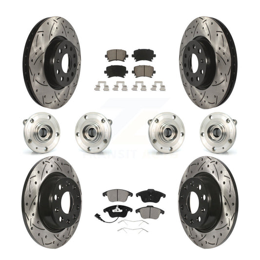 [Avant + Arrière] Kit d'ensemble roulement de roue et moyeu pour Volkswagen Tiguan Audi Q3 Quattro KBB-120002
